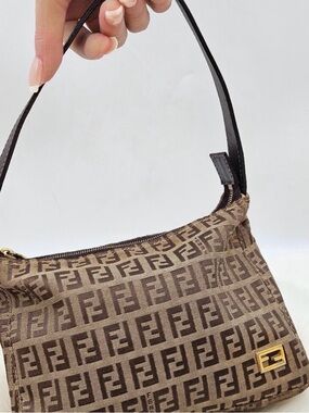 Fendi Zucchino Canvas shoulder Bag